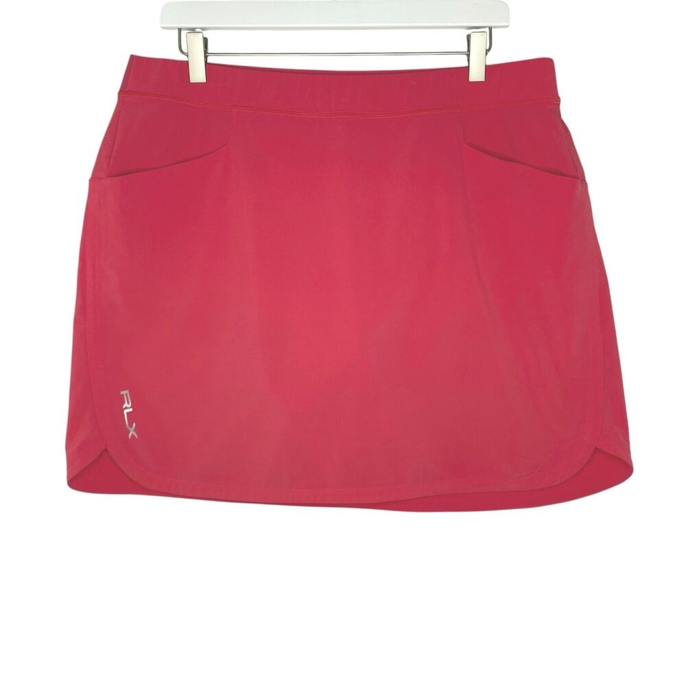 RLX Ralph Lauren Golf Skort Pink Pocket Active Athletic Women Large Pickle Ball